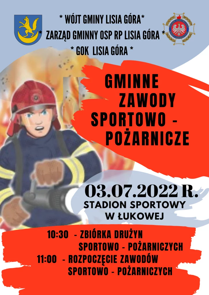 Plakat zawodów sportowo - pożarniczych